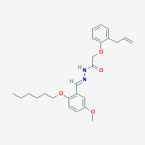 molecular formula C25H32N2O4 B387261 2-(2-allylphenoxy)-N'-[2-(hexyloxy)-5-methoxybenzylidene]acetohydrazide 