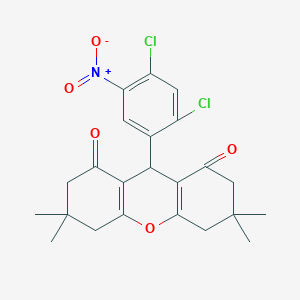 molecular formula C23H23Cl2NO5 B387267 9-(2,4-dichloro-5-nitrophenyl)-3,3,6,6-tetramethyl-3,4,5,6,7,9-hexahydro-1H-xanthene-1,8(2H)-dione 