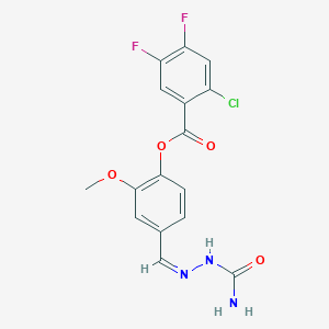 4-[(Z)-[(CARBAMOYLAMINO)IMINO]METHYL]-2-METHOXYPHENYL 2-CHLORO-4,5-DIFLUOROBENZOATE