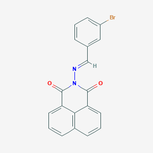 molecular formula C19H11BrN2O2 B387272 2-[(3-bromobenzylidene)amino]-1H-benzo[de]isoquinoline-1,3(2H)-dione 