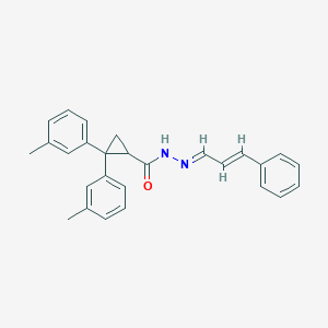 molecular formula C27H26N2O B387276 2,2-bis(3-methylphenyl)-N'-(3-phenyl-2-propenylidene)cyclopropanecarbohydrazide 