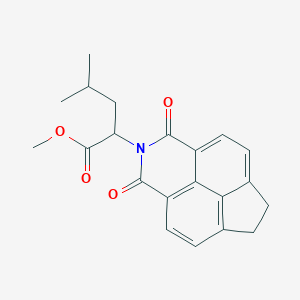 molecular formula C21H21NO4 B387277 methyl 2-(1,3-dioxo-1,3,6,7-tetrahydro-2H-indeno[6,7,1-def]isoquinolin-2-yl)-4-methylpentanoate 