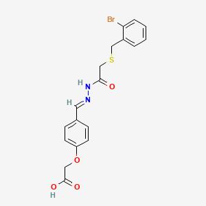 [4-(2-{[(2-bromobenzyl)thio]acetyl}carbonohydrazonoyl)phenoxy]acetic acid