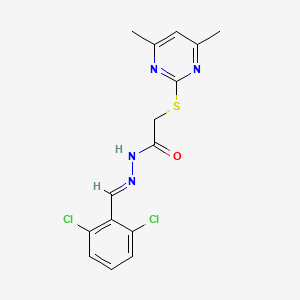 N'-(2,6-dichlorobenzylidene)-2-[(4,6-dimethyl-2-pyrimidinyl)thio]acetohydrazide