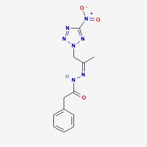 N'-[1-methyl-2-(5-nitro-2H-tetrazol-2-yl)ethylidene]-2-phenylacetohydrazide