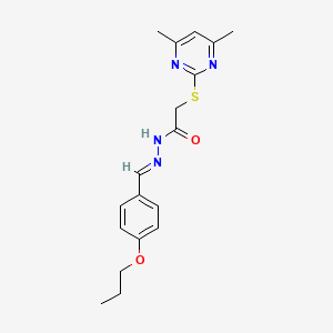 2-[(4,6-dimethyl-2-pyrimidinyl)thio]-N'-(4-propoxybenzylidene)acetohydrazide