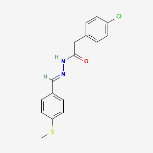 2-(4-chlorophenyl)-N'-[4-(methylthio)benzylidene]acetohydrazide