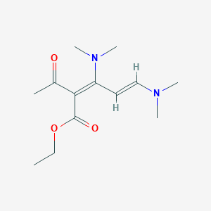 ethyl 2-acetyl-3,5-bis(dimethylamino)-2,4-pentadienoate