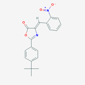 molecular formula C20H18N2O4 B387287 2-(4-tert-butylphenyl)-4-{2-nitrobenzylidene}-1,3-oxazol-5(4H)-one 