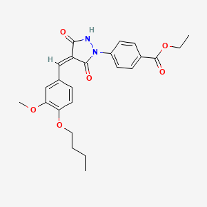 ethyl 4-[4-(4-butoxy-3-methoxybenzylidene)-3,5-dioxo-1-pyrazolidinyl]benzoate