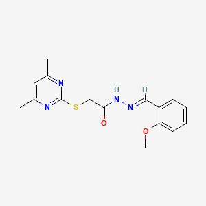 2-[(4,6-dimethylpyrimidin-2-yl)sulfanyl]-N'-[(E)-(2-methoxyphenyl)methylidene]acetohydrazide