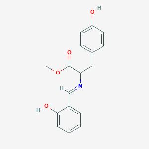 Methyl 3-(4-hydroxyphenyl)-2-[(2-hydroxyphenyl)methylideneamino]propanoate