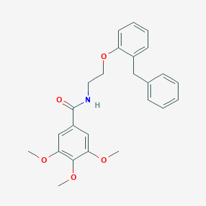 molecular formula C25H27NO5 B387290 N-[2-(2-benzylphenoxy)ethyl]-3,4,5-trimethoxybenzamide 