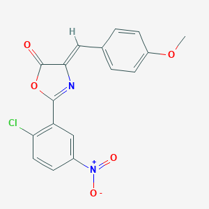 molecular formula C17H11ClN2O5 B387291 2-(2-Chloro-5-nitro-phenyl)-4-(4-methoxy-benzylidene)-4H-oxazol-5-one 