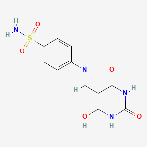 B3872910 4-{[(2,4,6-trioxotetrahydro-5(2H)-pyrimidinylidene)methyl]amino}benzenesulfonamide CAS No. 5628-20-6