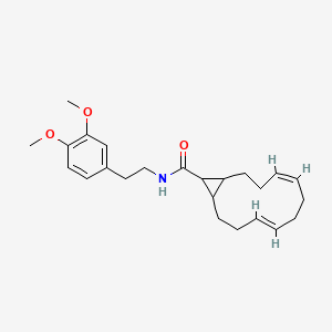 (4Z,8E)-N-[2-(3,4-dimethoxyphenyl)ethyl]bicyclo[10.1.0]trideca-4,8-diene-13-carboxamide