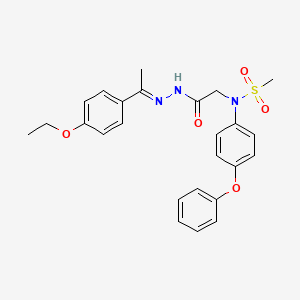 N-(2-{2-[1-(4-ethoxyphenyl)ethylidene]hydrazino}-2-oxoethyl)-N-(4-phenoxyphenyl)methanesulfonamide