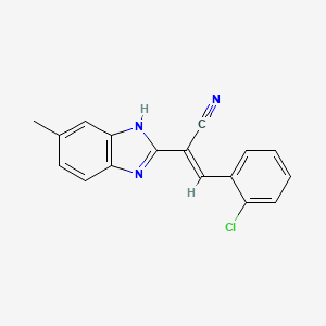 3-(2-chlorophenyl)-2-(6-methyl-1H-benzimidazol-2-yl)acrylonitrile