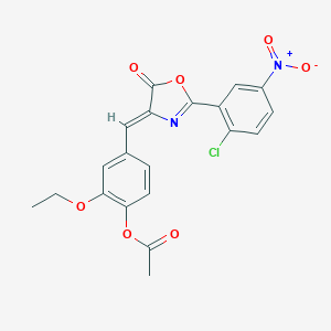 4-[(2-{2-chloro-5-nitrophenyl}-5-oxo-1,3-oxazol-4(5H)-ylidene)methyl]-2-ethoxyphenyl acetate