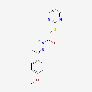 N'-[1-(4-methoxyphenyl)ethylidene]-2-(2-pyrimidinylthio)acetohydrazide