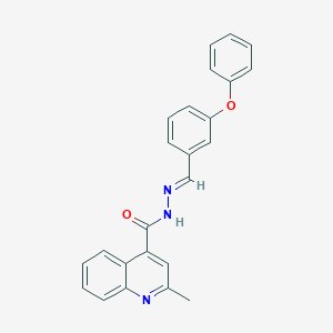 molecular formula C24H19N3O2 B387296 2-methyl-N'-(3-phenoxybenzylidene)-4-quinolinecarbohydrazide CAS No. 329052-24-6