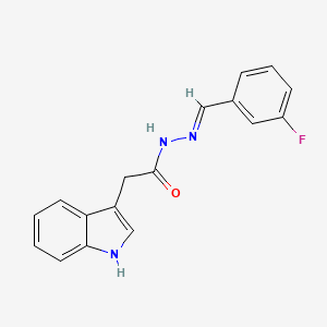 N'-(3-fluorobenzylidene)-2-(1H-indol-3-yl)acetohydrazide