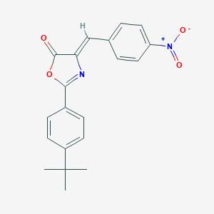 molecular formula C20H18N2O4 B387297 2-(4-tert-butylphenyl)-4-{4-nitrobenzylidene}-1,3-oxazol-5(4H)-one 