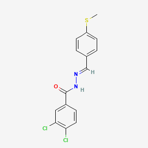 molecular formula C15H12Cl2N2OS B3872988 3,4-dichloro-N'-[4-(methylthio)benzylidene]benzohydrazide 