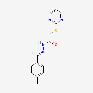 N'-(4-methylbenzylidene)-2-(2-pyrimidinylthio)acetohydrazide