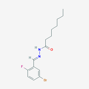 molecular formula C15H20BrFN2O B3873003 N'-(5-bromo-2-fluorobenzylidene)octanohydrazide 