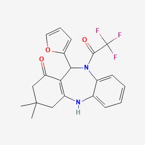 11-(2-furyl)-3,3-dimethyl-10-(trifluoroacetyl)-2,3,4,5,10,11-hexahydro-1H-dibenzo[b,e][1,4]diazepin-1-one