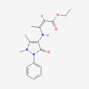 ethyl 3-[(1,5-dimethyl-3-oxo-2-phenyl-2,3-dihydro-1H-pyrazol-4-yl)amino]-2-butenoate