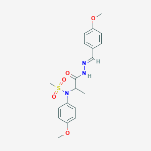 N-{2-[2-(4-methoxybenzylidene)hydrazino]-1-methyl-2-oxoethyl}-N-(4-methoxyphenyl)methanesulfonamide