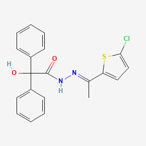 N'-[1-(5-chloro-2-thienyl)ethylidene]-2-hydroxy-2,2-diphenylacetohydrazide