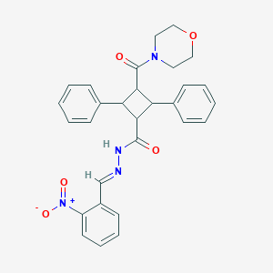 molecular formula C29H28N4O5 B387313 N'-{2-nitrobenzylidene}-3-(4-morpholinylcarbonyl)-2,4-diphenylcyclobutanecarbohydrazide 