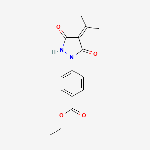 ethyl 4-[4-(1-methylethylidene)-3,5-dioxo-1-pyrazolidinyl]benzoate