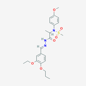 N-{2-[2-(3-ethoxy-4-propoxybenzylidene)hydrazino]-1-methyl-2-oxoethyl}-N-(4-methoxyphenyl)methanesulfonamide