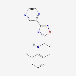 (2,6-dimethylphenyl){1-[3-(2-pyrazinyl)-1,2,4-oxadiazol-5-yl]ethyl}amine