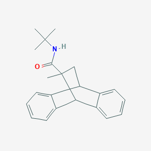 molecular formula C22H25NO B3873261 N-(tert-butyl)-15-methyltetracyclo[6.6.2.0~2,7~.0~9,14~]hexadeca-2,4,6,9,11,13-hexaene-15-carboxamide CAS No. 5630-72-8