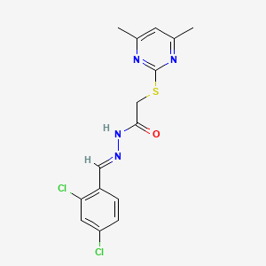 N'-(2,4-dichlorobenzylidene)-2-[(4,6-dimethyl-2-pyrimidinyl)thio]acetohydrazide