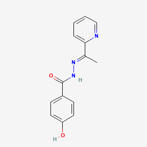 molecular formula C14H13N3O2 B3873308 4-hydroxy-N'-[1-(2-pyridinyl)ethylidene]benzohydrazide 
