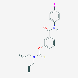molecular formula C20H19IN2O2S B387332 O-{3-[(4-iodoanilino)carbonyl]phenyl} diallylthiocarbamate 