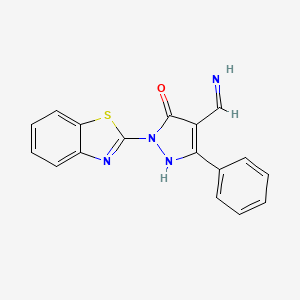 4-(aminomethylene)-2-(1,3-benzothiazol-2-yl)-5-phenyl-2,4-dihydro-3H-pyrazol-3-one