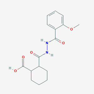 molecular formula C16H20N2O5 B3873344 2-{[2-(2-methoxybenzoyl)hydrazino]carbonyl}cyclohexanecarboxylic acid 