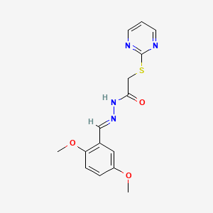 N'-(2,5-dimethoxybenzylidene)-2-(2-pyrimidinylthio)acetohydrazide