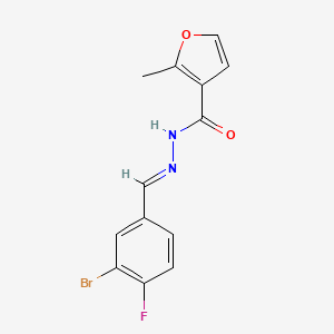 molecular formula C13H10BrFN2O2 B3873380 N'-(3-bromo-4-fluorobenzylidene)-2-methyl-3-furohydrazide 