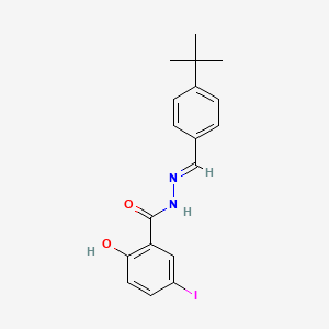 molecular formula C18H19IN2O2 B3873412 N'-(4-tert-butylbenzylidene)-2-hydroxy-5-iodobenzohydrazide 