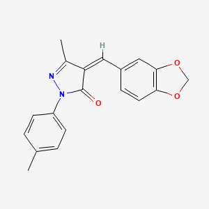 4-(1,3-benzodioxol-5-ylmethylene)-5-methyl-2-(4-methylphenyl)-2,4-dihydro-3H-pyrazol-3-one