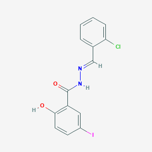 molecular formula C14H10ClIN2O2 B3873438 N'-(2-chlorobenzylidene)-2-hydroxy-5-iodobenzohydrazide 