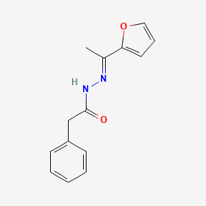 molecular formula C14H14N2O2 B3873451 N'-[1-(2-furyl)ethylidene]-2-phenylacetohydrazide 